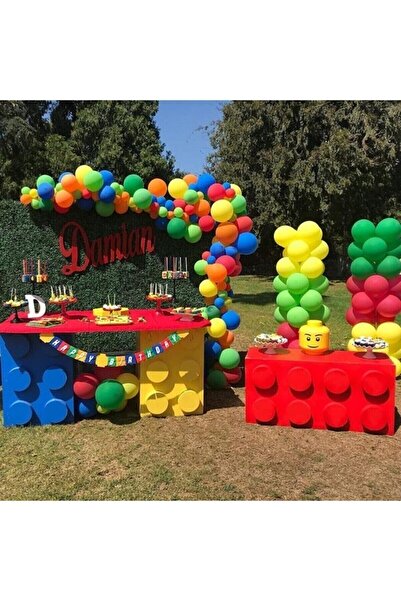 BEST PARTİ DOĞUM GÜNÜ PARTİ SÜSLERİ Rengarenk Balon Zincir Seti 50 Adet + 5 M...