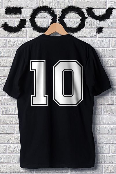 Jooy Company Μπλουζάκι Unisex Number 10 Design Μαύρο Oversize
