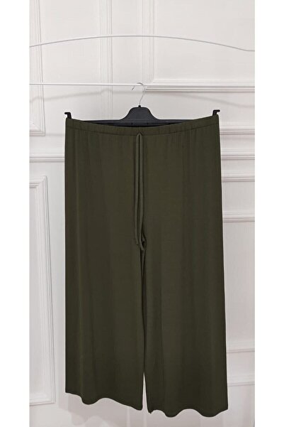 FATELLA Pantaloni confortabili din Lycra Buzi cu talie elastică și picior lar...