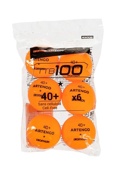 Decathlon Set of 6 Orange Table Tennis Ping Pong Balls