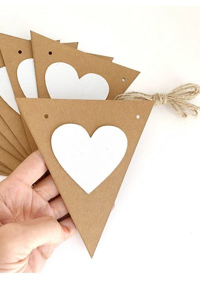 Partifabrik Στολίδι τοίχου για πάρτι γενεθλίων Triangle Flag Heart