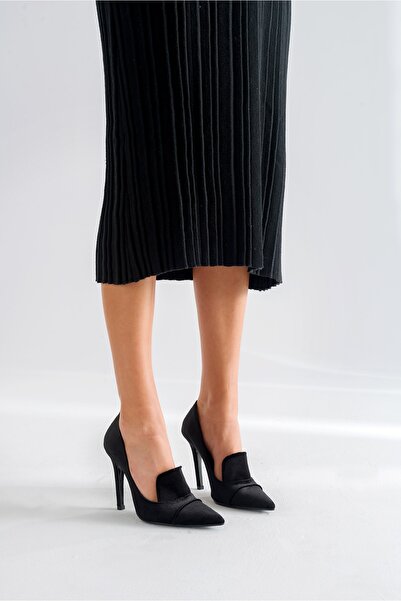 AYAKKABI PRENSİ Annika Siyah 10 Cm Kadın Stiletto, Topuklu Ayakkabı