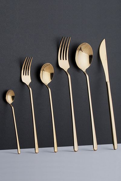 ACAR Milano 36 Piece Stainless Steel Cutlery Set Gold 0450