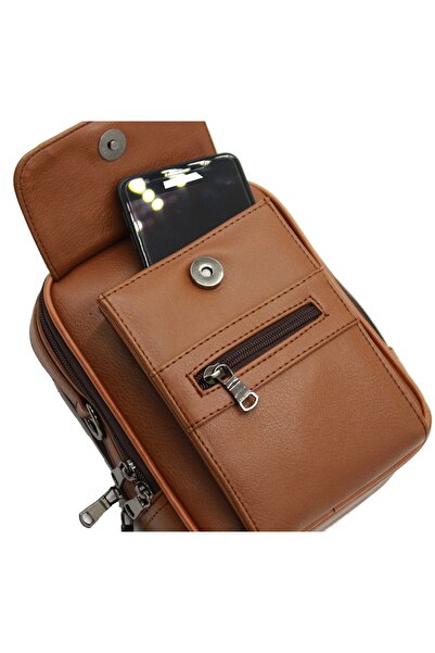 Fiyaka Wp-3002 Men's Bag - Medium Upright Cover, Hand and Cross Strap, Tan