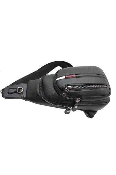 Fiyaka Wp-7006 Freebag Geantă pentru piept și umăr pentru bărbați, neagră