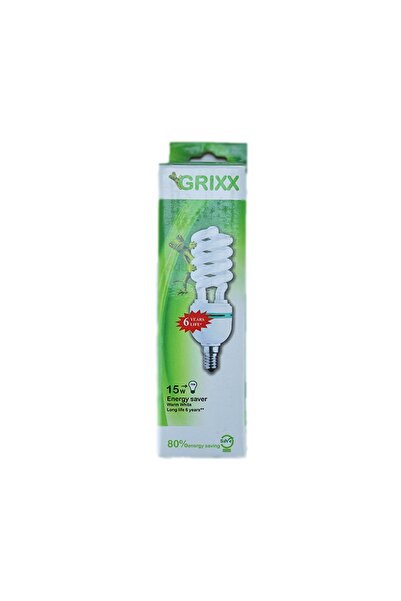 Grixx 15w 220-240v 765lm 2700k E14 Spiral Tasarruflu Ampul