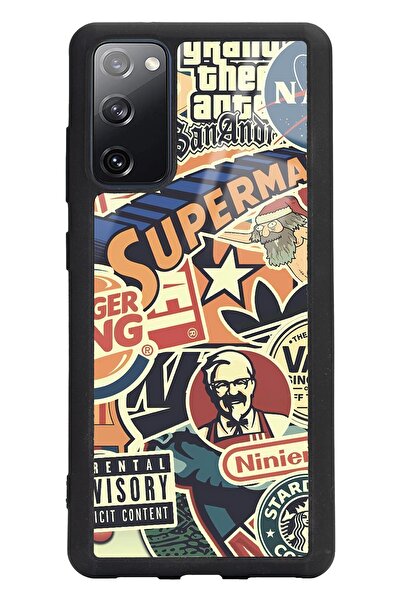 Spoyi Samsung S20 Fe Retro Marka Tasarımlı Glossy Telefon Kılıfı