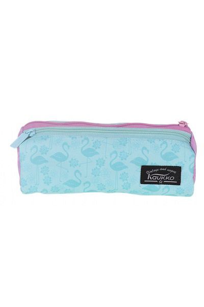 KAUKKO Τσάντα μολυβιού Wichlight 3 με μοτίβο Flamingo 3 θέσεων