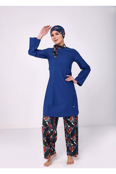 TESMAY Lycra Design Fully Covered Hijab Swimsuit