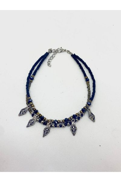 etniko Special Design Handmade Multiple Women's Anklet