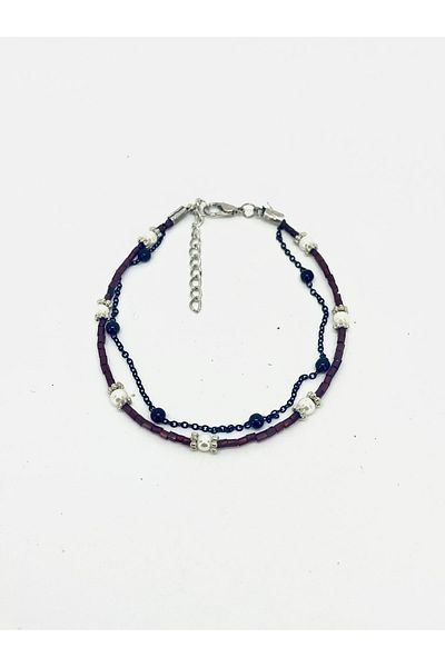 etniko Special Design Handmade Multiple Women's Anklet