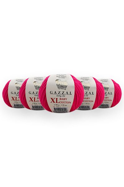 Gazzal Baby Cotton Xl 50 Gr, 5 τεμάχια Συσκευασία Amigurimi, Punch Βελόνες Υφαντικής Taka Yarn (3461 Xl)