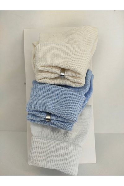 Akface 3 Pack Economical Men's Curled Baby Socks 0-6 Months