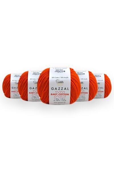 Gazzal Συσκευασία 5 τεμαχίων Bebe Cotton XL 50gr Amigurimi Punch Νήμα Πλεξίμα...