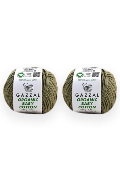 Gazzal Organic Baby Cotton 50 Gr Pack of 5 100% Organic Cotton Hand Knitting Yarn Taka Yarn (431 Obc)