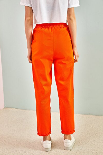 Bianco Lucci Women's Eyelet Gabardine Trousers 3929