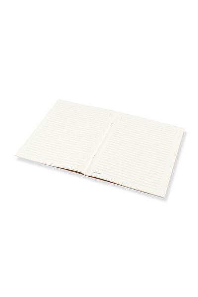 Le Color Typography Cardboard Cover Lined Notebook Brown Page