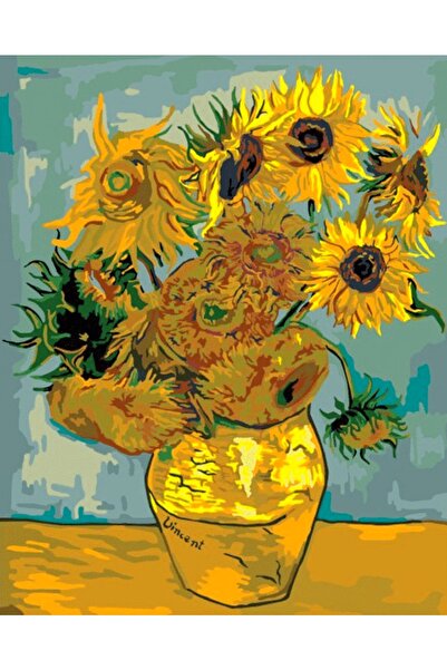 Genel Markalar Van Gogh'un Ayçiçekleri Çerçeveli 40x50 Sayılarla Boyama Hobi ...