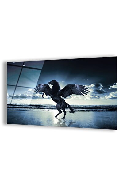Zevahir Mobilya Dekorasyon Unbreakable Glass Pegasus Horse
