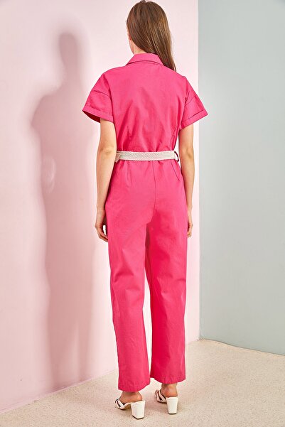 Bianco Lucci Γυναικεία λεπτή φόρμα Gabardine με ζώνη 20162