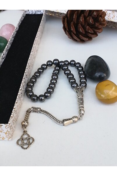 TEZAL Ροζάριο από Φυσική Πέτρα Αιματίτη, Ειδικό για Πατέρες