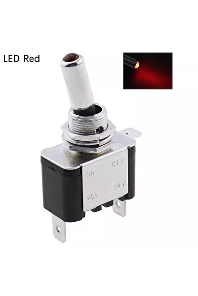 Genel Markalar 12volt Dc 20amper Toggle Switch On-off Işıklı