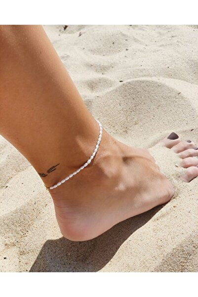 bueistanbul Women's Sand Pearl Bujiteri Anklet