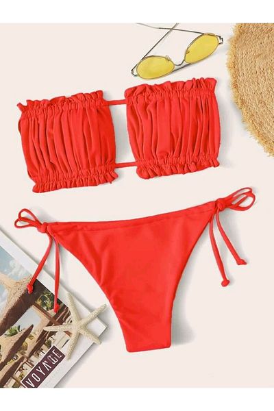 nuriçgiyim Gathered Bikini Set