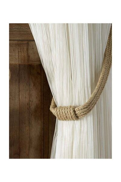 Emtory Home Στολίδι και θήκη για κουρτίνα από φυσικό σχοινί γιούτας