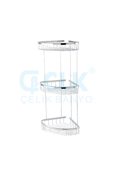 ÇELİK BANYO Zerrin Üçlü 18x18 Cm Eko Pirinç Malzeme ( 10 Yıl Garantili )