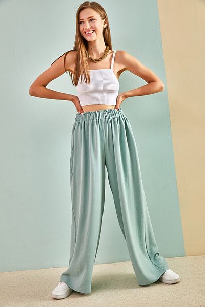 Bianco Lucci Women's Ayrobin Elastic Waist Trousers 15160