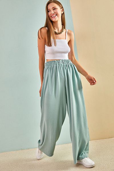 Bianco Lucci Women's Ayrobin Elastic Waist Trousers 15160