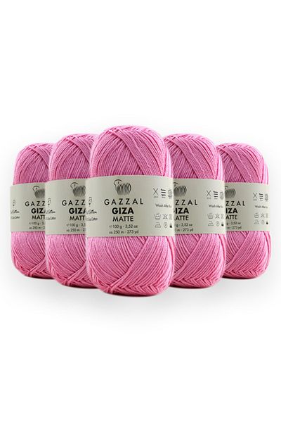 Gazzal Giza Matte 100 gr 5 Συσκευασία Giza Cotton Amigurumi Punch Πλεκτό Χέρι Κλωστή Taka Yarn 5592 Gmt