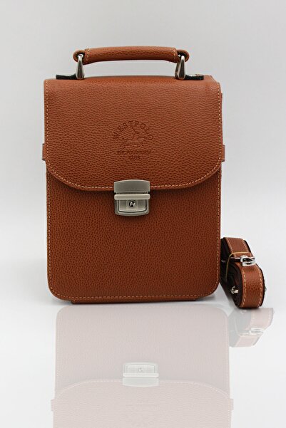 Fiyaka Wp-1010 Men's Lockable Vertical Hand Bag Brown