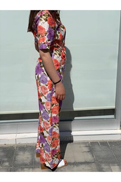 AYHAN Çiçek Desenli Tulum