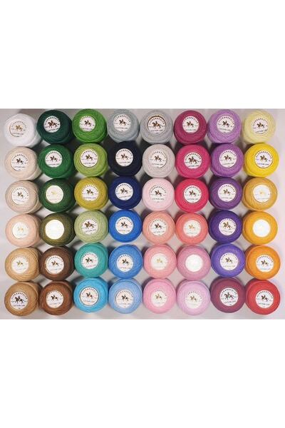 Rengahenk Etamin - Set de 48 fire de broderie în punct de cruce - Ipekyolu Ulukardeşler Cotton Like (10 GR-NO.8)