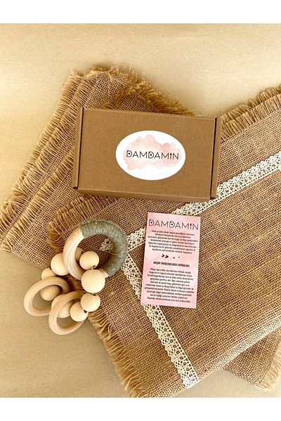 damdamin toys Cotton Threaded Half Braided & Wooden Beaded Teether