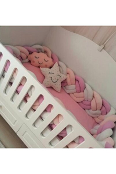 GULDESIGN 70x130 400 سم نموذج اللبلاب 3 قطع حماية محبوكة وردي-سلمون-أبيض