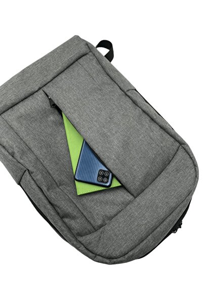 Differ Studio حقيبة ظهر للكمبيوتر المحمول/الكمبيوتر المحمول/ماك بوك/الكمبيوتر مقاس 15.6 بوصة باللون الرمادي للجنسين مقاومة للماء