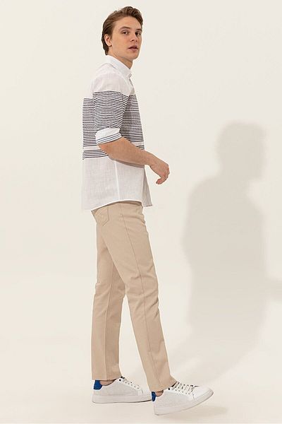 U.S. Polo Assn. Πόλο Ανδρικό τζιν παντελόνι Slimfit 1366706 Colorrıs 011 Μπεζ