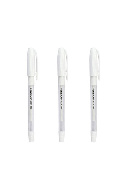 Pensan Jel Kalem Neon 1.0 Mm Beyaz 3 Adet