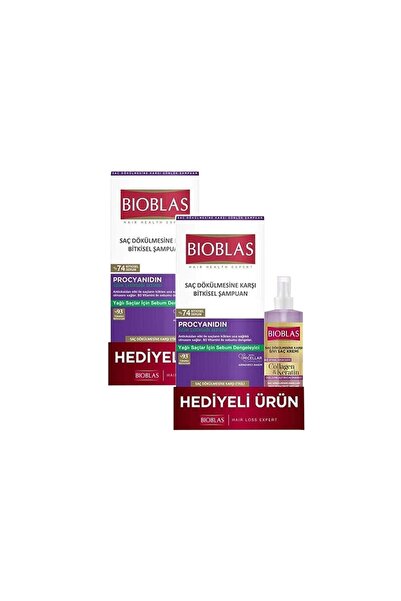 Bioblas Procyanidin Saç Dökülmesine Karşı Şampuan 360 Ml + 115 Ml Sıvı Saç Kremi Hediye X 2 Adet
