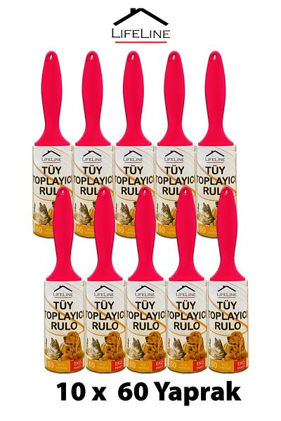 Life Line Eco Hair Collector Roller X 10 Pieces Cat Hair Collector Dog Hair Collector