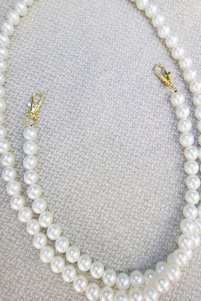 Emtory Home Διακοσμητικός ιμάντας τσάντας Cream Pearl 105cm