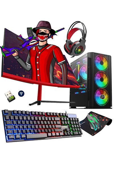 Zeiron Rgx730 Ryzen 5 3600 8gb 256gb M.2 + 1tb Gtx1650 24" 165hz Oyuncu Masaü...