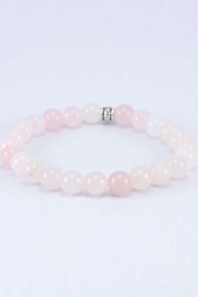 Lalibo Unisex Natural Stone Bracelet Pink Quartz 4 And 5Chakra, Love Stone