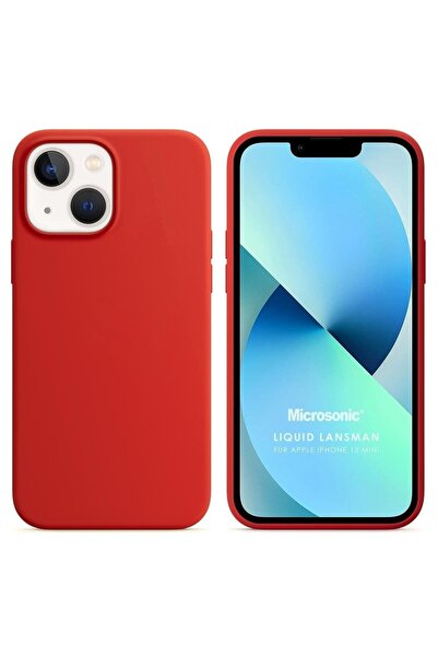 Microsonic Iphone 13 Mini Uyumlu Kılıf Liquid Lansman Silikon Kırmızı
