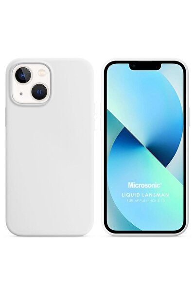 Microsonic Iphone 13 Uyumlu Kılıf Liquid Lansman Silikon Beyaz