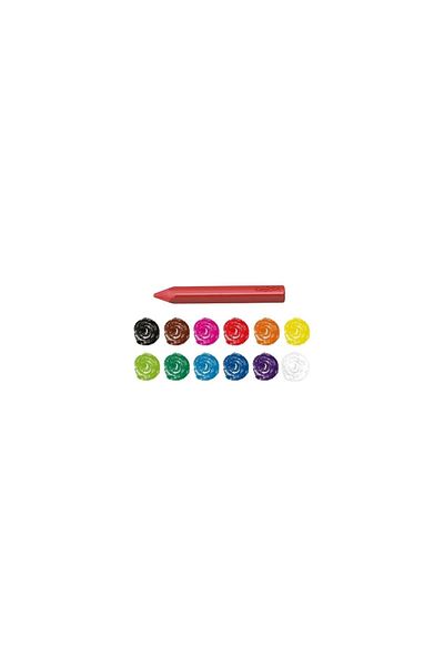 CARIOCA Jumbo Triangle Non-Polluting Washable Pastel Crayons 12 Colors