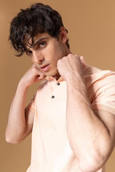DeFacto Slim Fit Polo Yaka Basic Kısa Kollu Pamuklu Tişört